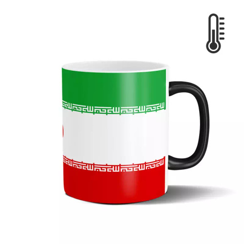ماگ ( جعبه کادویی رایگان) حرارتی پرچم ایران کد H20196