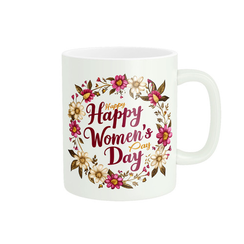 ماگ ( جعبه کادویی رایگان) پادآفرین روز زن روز مادر حلقه گل کد PM1034