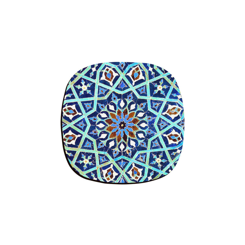 زیر لیوانی ترمه طراحان ایده مدل کاشی فیروزه کد trm527
