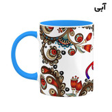 ماگ ( جعبه کادویی رایگان) اسم گندم سنتی گل و بته کد mgh46838