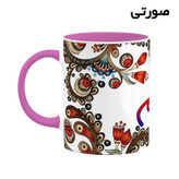 ماگ ( جعبه کادویی رایگان) اسم گندم سنتی گل و بته کد mgh46838