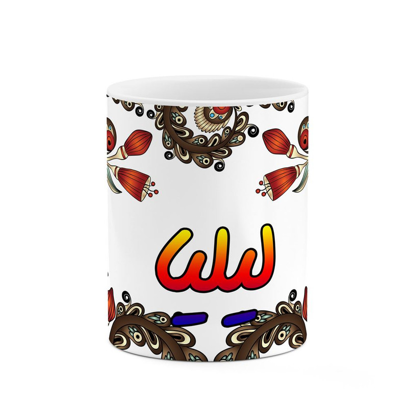 ماگ ( جعبه کادویی رایگان)    اسم لیلیا  سنتی گل و بته کد mgh46933