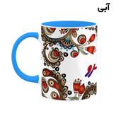 ماگ ( جعبه کادویی رایگان) اسم آزادسرو سنتی گل و بته کد mgh43575