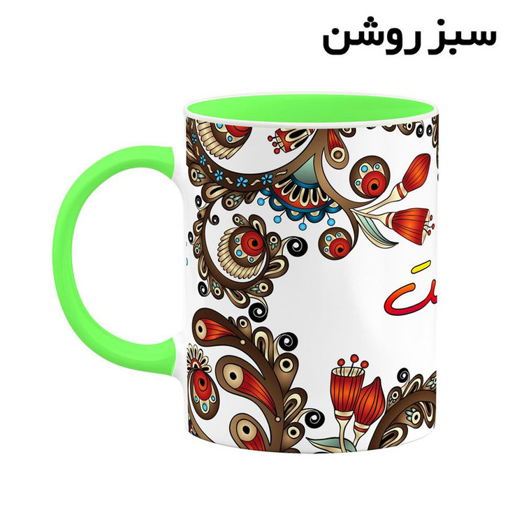 ماگ ( جعبه کادویی رایگان) اسم اردیبهشت سنتی گل و بته کد mgh43424