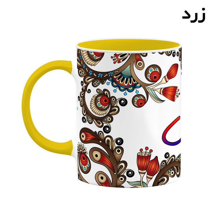 ماگ ( جعبه کادویی رایگان) اسم کژوان سنتی گل و بته کد mgh46585