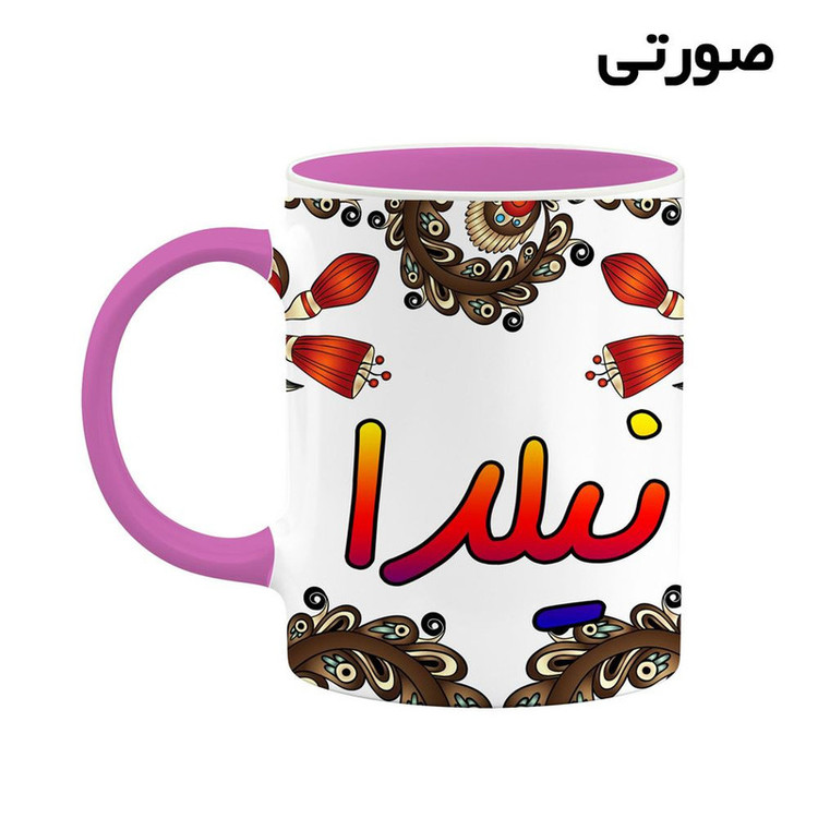 ماگ ( جعبه کادویی رایگان) اسم نیلدا سنتی گل و بته کد mgh48178