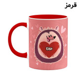 ماگ ( جعبه کادویی رایگان) اسم هانا قلب کد mgn17340