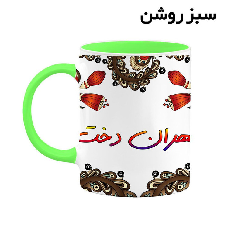 ماگ ( جعبه کادویی رایگان) اسم مهران دخت سنتی گل و بته کد mgh47727