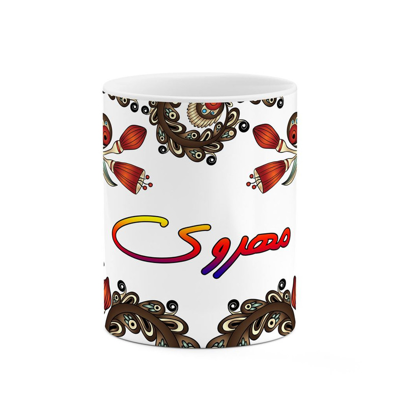 ماگ ( جعبه کادویی رایگان)    اسم مهروی  سنتی گل و بته کد mgh47782