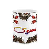 ماگ ( جعبه کادویی رایگان) اسم مهروی سنتی گل و بته کد mgh47782