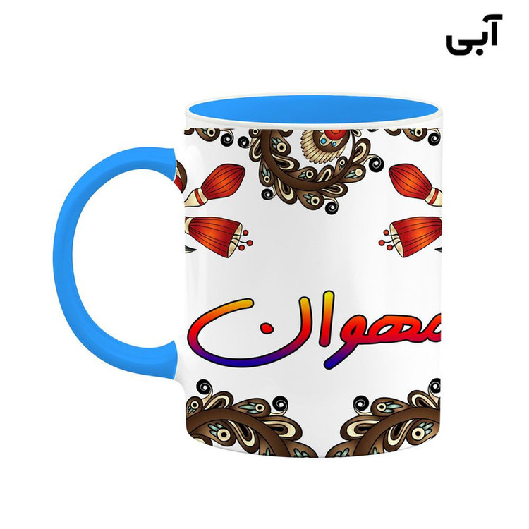 ماگ ( جعبه کادویی رایگان) اسم مهوان سنتی گل و بته کد mgh47814