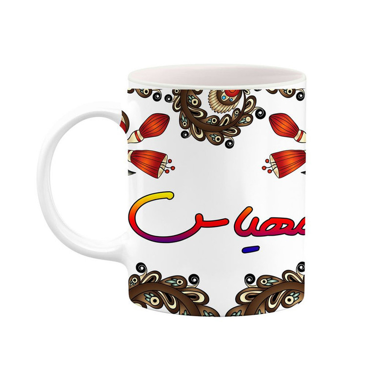 ماگ ( جعبه کادویی رایگان) اسم مهیاس سنتی گل و بته کد mgh47823