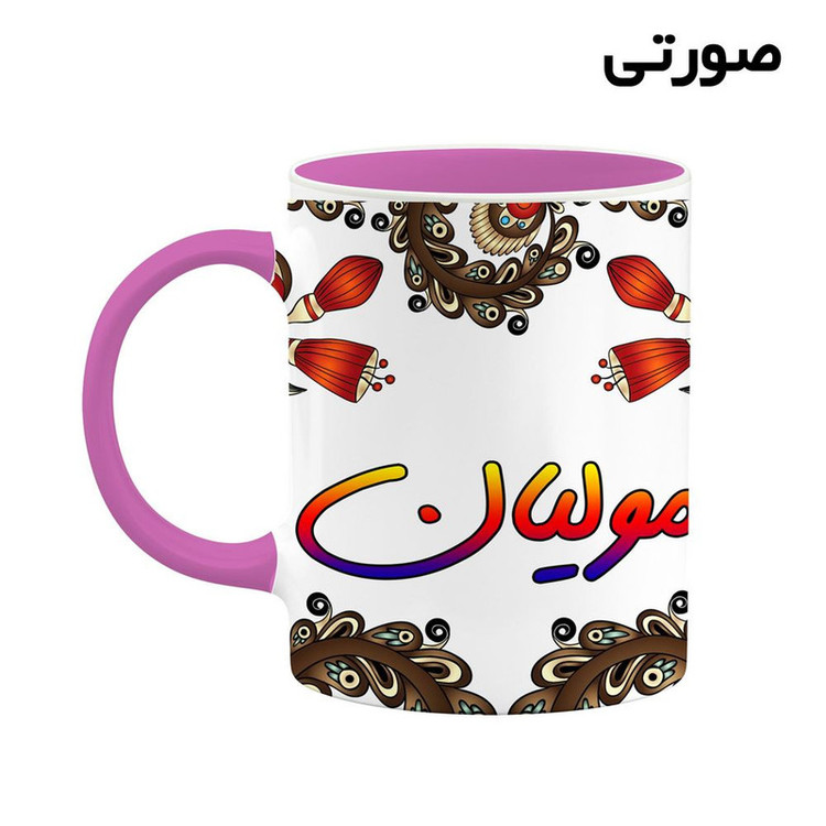 ماگ ( جعبه کادویی رایگان) اسم مولیان سنتی گل و بته کد mgh47849