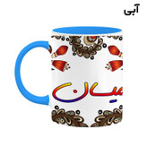ماگ ( جعبه کادویی رایگان) اسم میسان سنتی گل و بته کد mgh47864