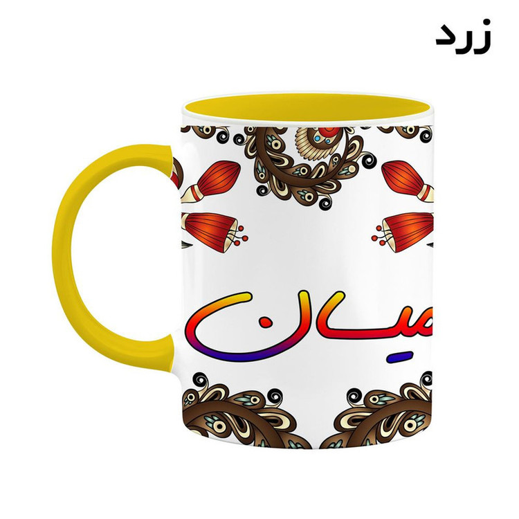 ماگ ( جعبه کادویی رایگان) اسم میسان سنتی گل و بته کد mgh47864