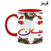ماگ ( جعبه کادویی رایگان) اسم میسان سنتی گل و بته کد mgh47864
