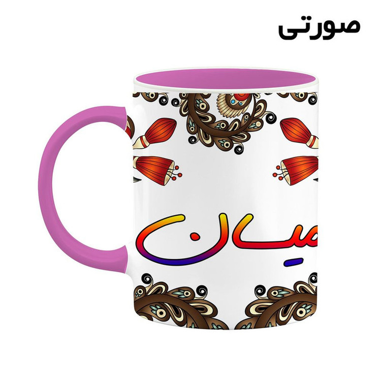 ماگ ( جعبه کادویی رایگان) اسم میسان سنتی گل و بته کد mgh47864