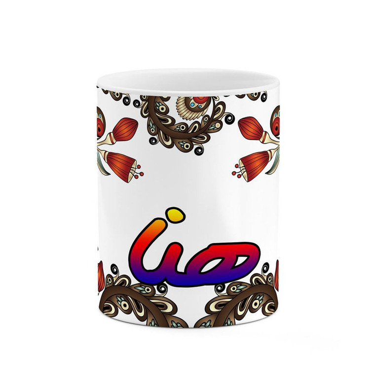 ماگ ( جعبه کادویی رایگان) اسم هنا سنتی گل و بته کد mgh48284