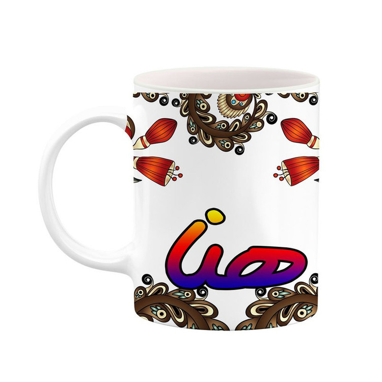 ماگ ( جعبه کادویی رایگان) اسم هنا سنتی گل و بته کد mgh48284