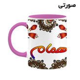 ماگ ( جعبه کادویی رایگان) اسم همام سنتی گل و بته کد mgh48274