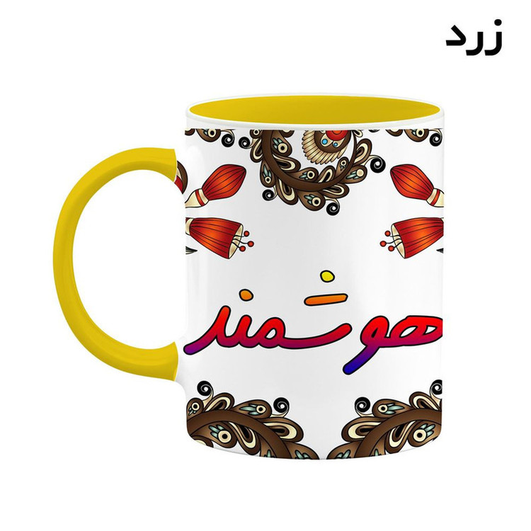 ماگ ( جعبه کادویی رایگان) اسم هوشمند سنتی گل و بته کد mgh48318