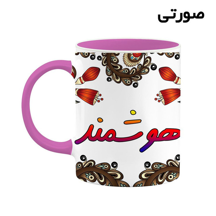 ماگ ( جعبه کادویی رایگان) اسم هوشمند سنتی گل و بته کد mgh48318