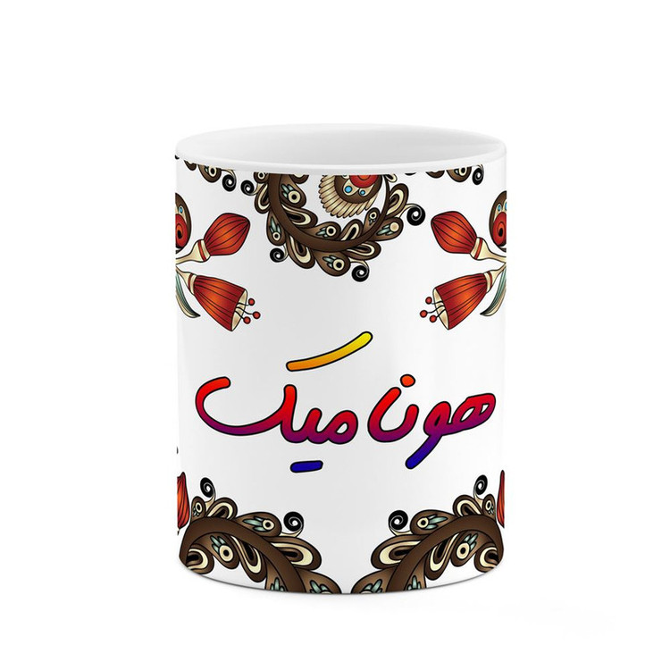 ماگ ( جعبه کادویی رایگان) اسم هونامیک سنتی گل و بته کد mgh48327