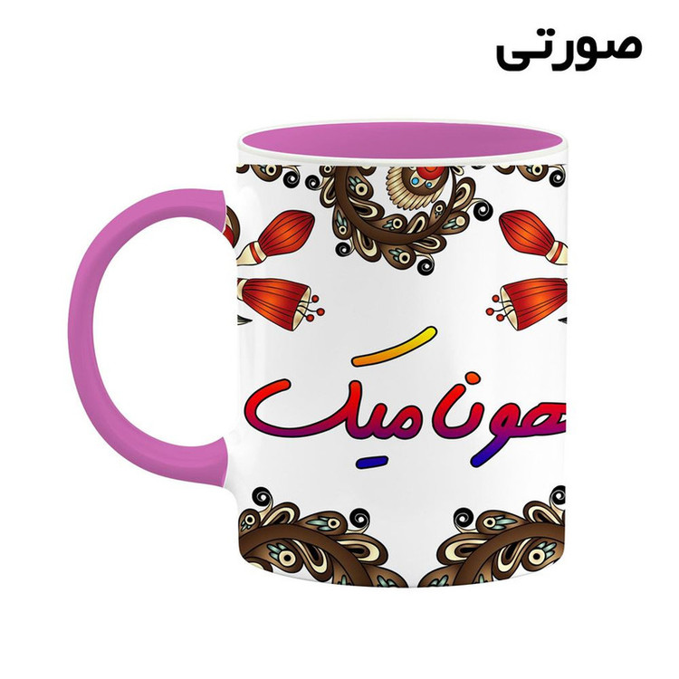 ماگ ( جعبه کادویی رایگان) اسم هونامیک سنتی گل و بته کد mgh48327