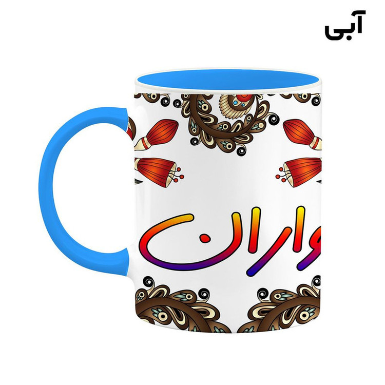 ماگ ( جعبه کادویی رایگان) اسم واران سنتی گل و بته کد mgh48364