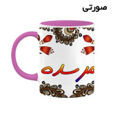 ماگ ( جعبه کادویی رایگان) اسم مرسده سنتی گل و بته کد mgh47537