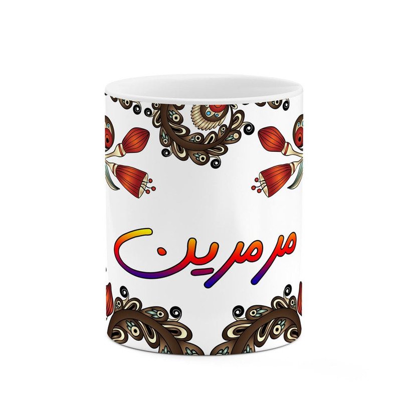 ماگ ( جعبه کادویی رایگان)    اسم مرمرین  سنتی گل و بته کد mgh47543