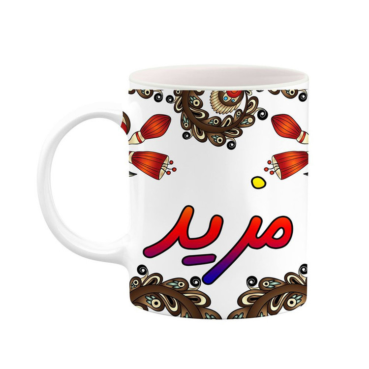 ماگ ( جعبه کادویی رایگان) اسم مزید سنتی گل و بته کد mgh47557