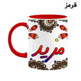 ماگ ( جعبه کادویی رایگان) اسم مزید سنتی گل و بته کد mgh47557