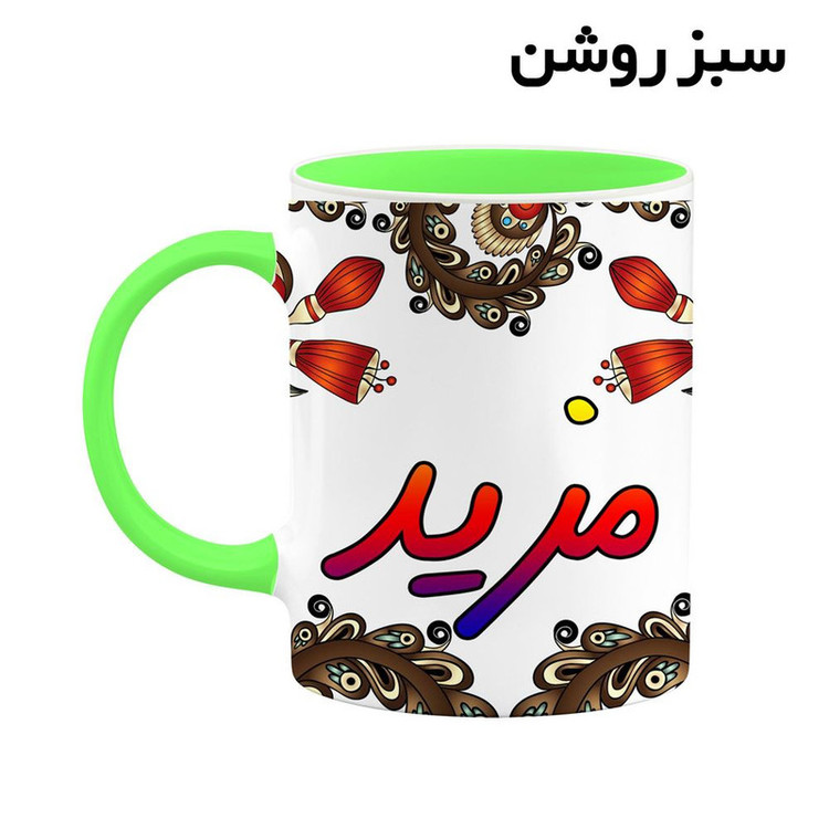 ماگ ( جعبه کادویی رایگان) اسم مزید سنتی گل و بته کد mgh47557