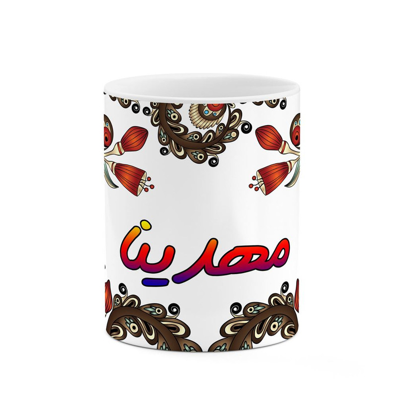 ماگ ( جعبه کادویی رایگان)    اسم مهدینا  سنتی گل و بته کد mgh47691