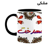 ماگ ( جعبه کادویی رایگان) اسم مهدخت سنتی گل و بته کد mgh47675