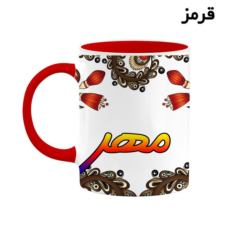 ماگ ( جعبه کادویی رایگان) اسم مهر سنتی گل و بته کد mgh47694