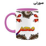 ماگ ( جعبه کادویی رایگان) اسم مهر سنتی گل و بته کد mgh47694