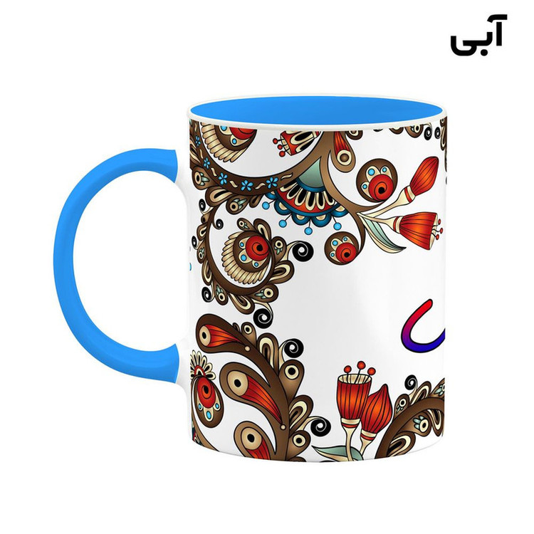 ماگ ( جعبه کادویی رایگان) اسم ماهناک سنتی گل و بته کد mgh47061