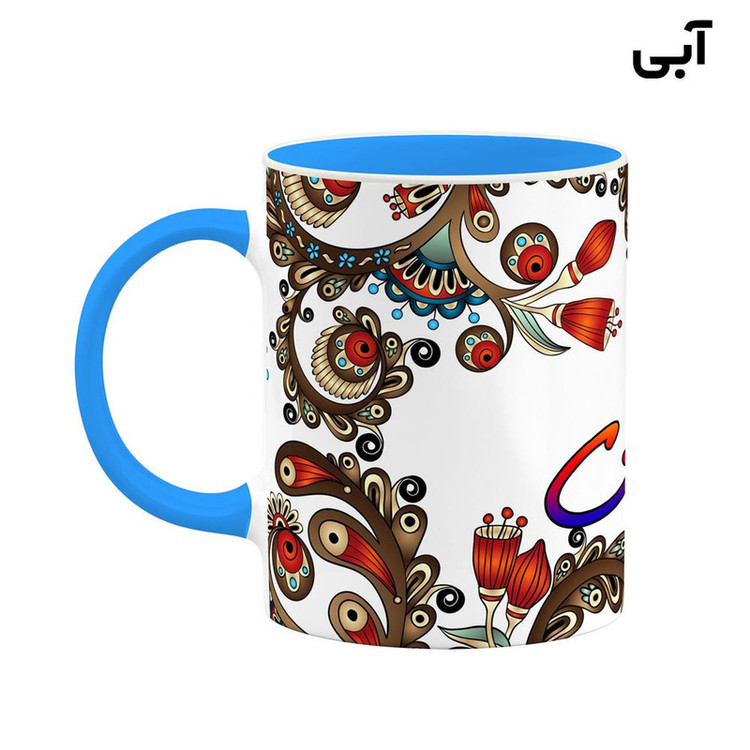 ماگ ( جعبه کادویی رایگان) اسم ماهنی سنتی گل و بته کد mgh47063