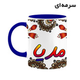 ماگ ( جعبه کادویی رایگان) اسم مدیا سنتی گل و بته کد mgh47512