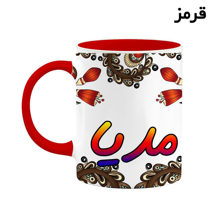 ماگ ( جعبه کادویی رایگان) اسم مدیا سنتی گل و بته کد mgh47512