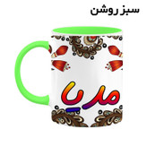 ماگ ( جعبه کادویی رایگان) اسم مدیا سنتی گل و بته کد mgh47512