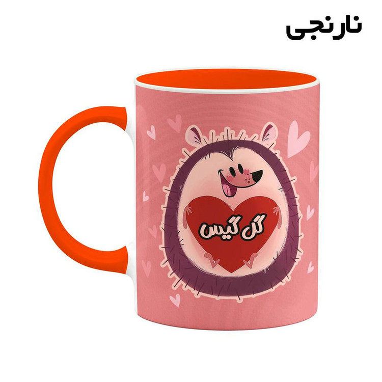 ماگ ( جعبه کادویی رایگان) اسم گل گیس قلب کد mgn18568