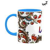 ماگ ( جعبه کادویی رایگان) اسم آماندا سنتی گل و بته کد mgh43759