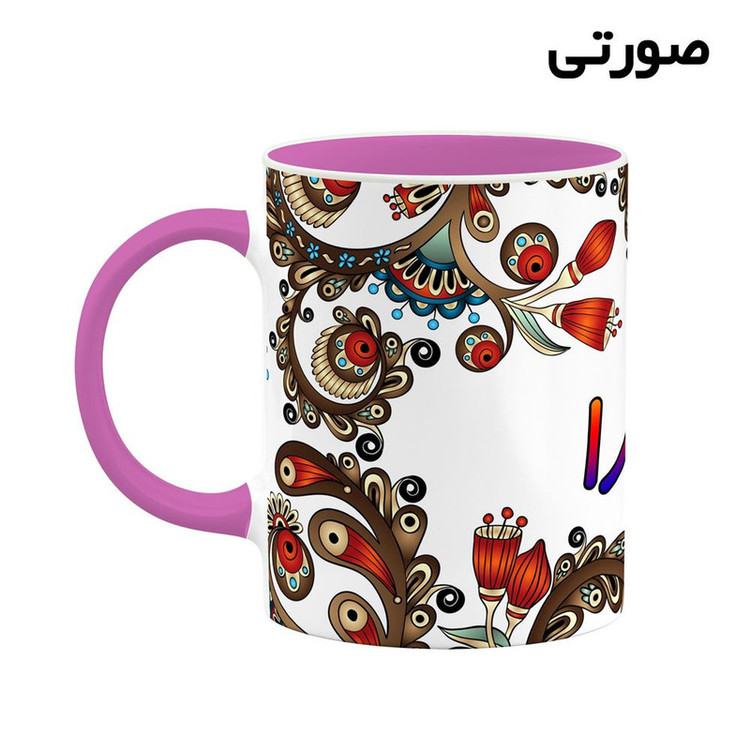 ماگ ( جعبه کادویی رایگان) اسم آماندا سنتی گل و بته کد mgh43759