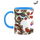 ماگ ( جعبه کادویی رایگان) اسم آماندانا سنتی گل و بته کد mgh43761