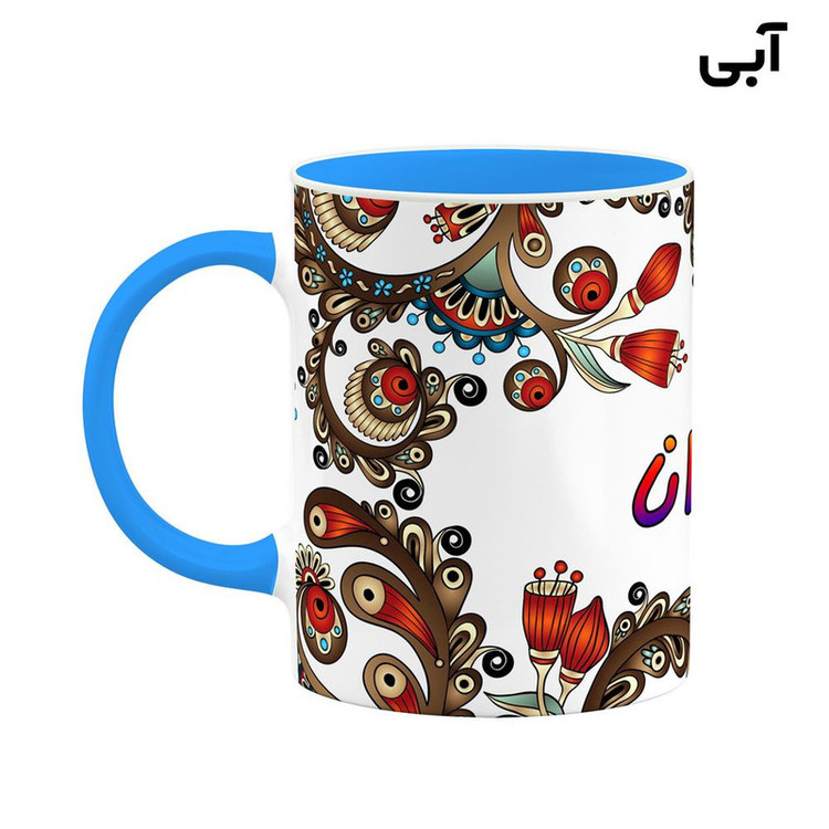 ماگ ( جعبه کادویی رایگان) اسم آماندانا سنتی گل و بته کد mgh43761