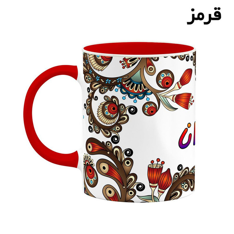 ماگ ( جعبه کادویی رایگان) اسم آماندانا سنتی گل و بته کد mgh43761