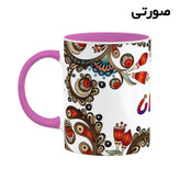 ماگ ( جعبه کادویی رایگان) اسم آماندانا سنتی گل و بته کد mgh43761